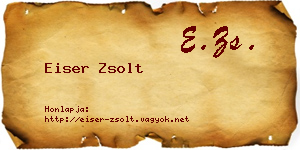 Eiser Zsolt névjegykártya